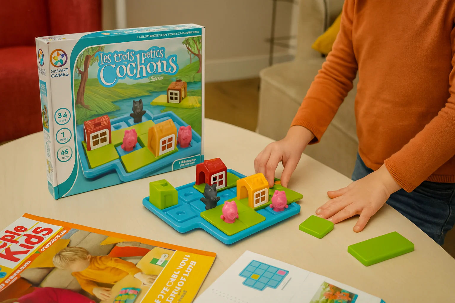 Les Trois Petits Cochons de SmartGames : jeu de réflexion solo dès 3 ans